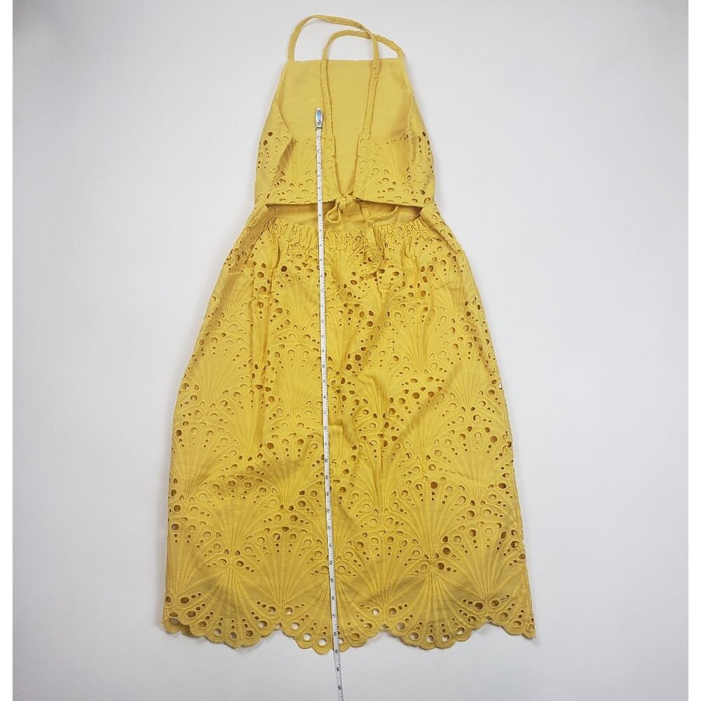 Andie Swim The Roatan Midi Dress Womens Small Pineapple Cotton Eyelet Lace Lined - Picture 5 of 16
